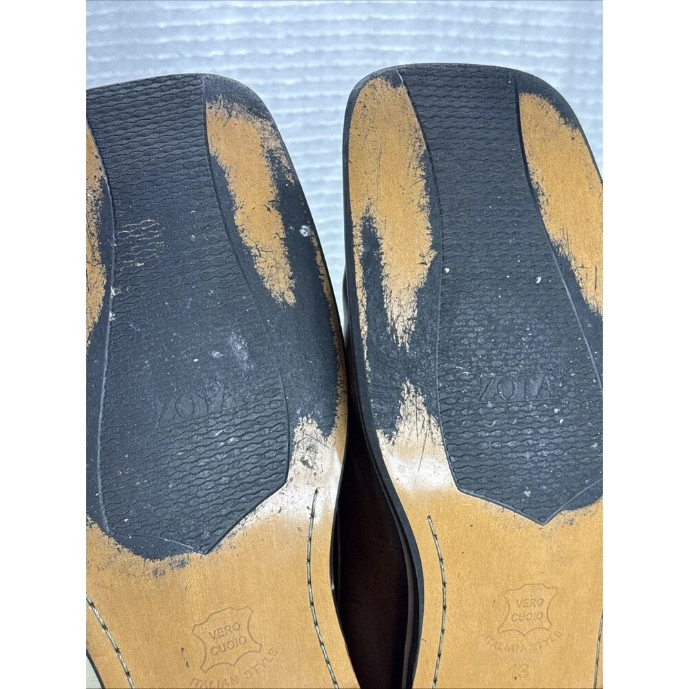 (R2) Zota Vintage Mens’s Brown Lace Up Classic Leather, square toe, Shoes Sz-13 - Picture 10 of 15